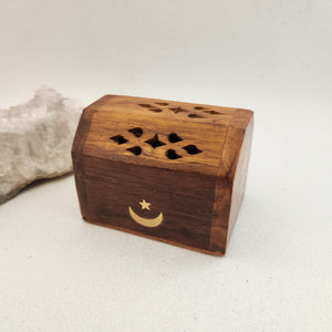 Star & Crescent Wooden Cone Burner Box