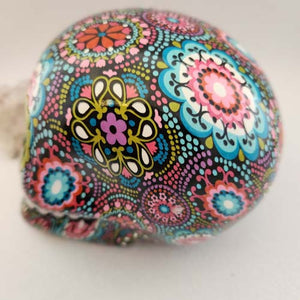 Multi Coloured Floral Skull