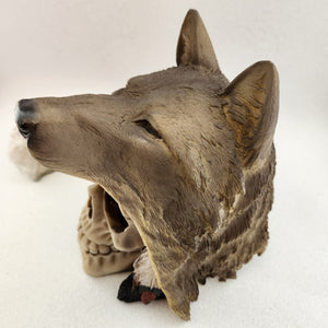 Skull with Wolf Head