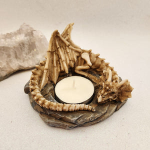 Dragon Skeleton Tea Light Candle Holder