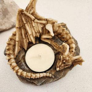 Dragon Skeleton Tea Light Candle Holder