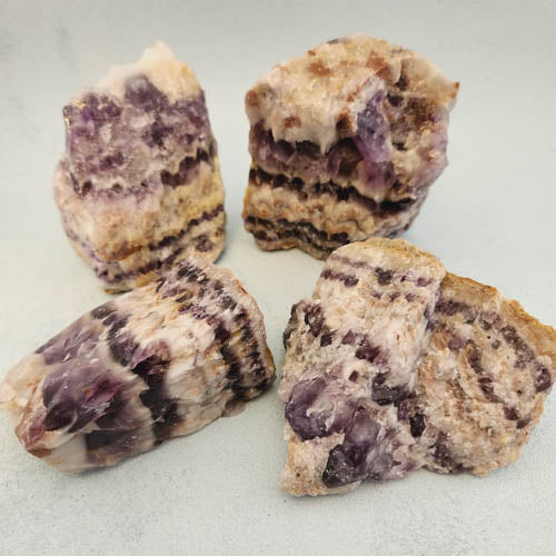 Chevron Amethyst Rough Rock (assorted. approx. 8.3-11.9x5.8-8.7x4.2-6cm)