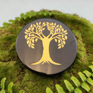 Black Obsidian Tree of Life Plate/Coaster 