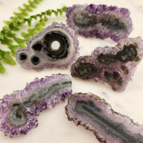 Amethyst Stalactite Slice from Uruguay (assorted. approx. 5.5-7x3-4cm))
