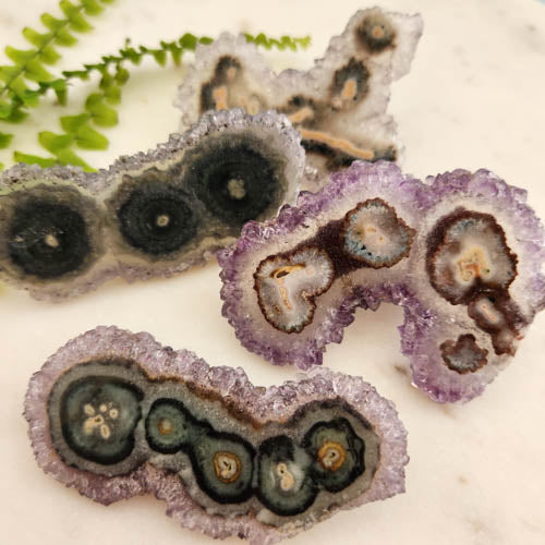 Amethyst Stalactite Slice from Uruguay (assorted. approx. 6.5-8x3.5-5.5cm)