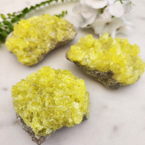 Native Sulfur Crystal Cluster from China (assorted. approx. 6-7x4-6cm)