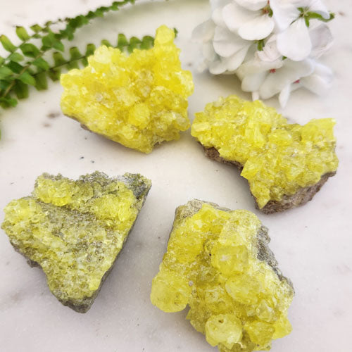 Native Sulfur Crystal Cluster from China (assorted. approx. 5-7x4cm)
