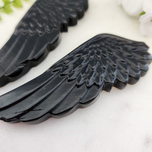 Black Obsidian Angel Wing