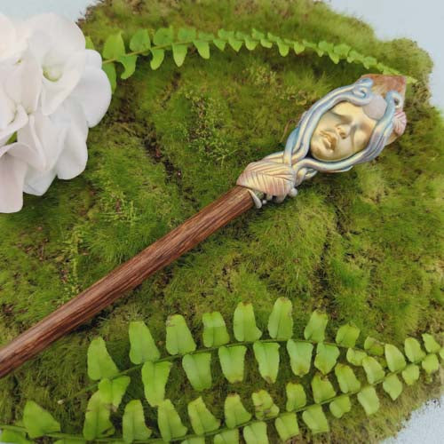 Goddess Embellished Citrine Wand (heat treated. approx. 33cm long)