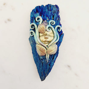 Goddess Embellished Kyanite Feather