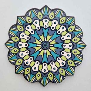 Lime Green Morrocan Ceramic Trivet