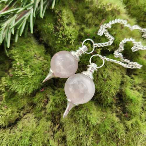 Rose Quartz Ball Pendulum (assorted)
