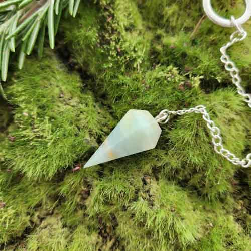 Amazonite Faceted Pendulum (smaller & assorted)