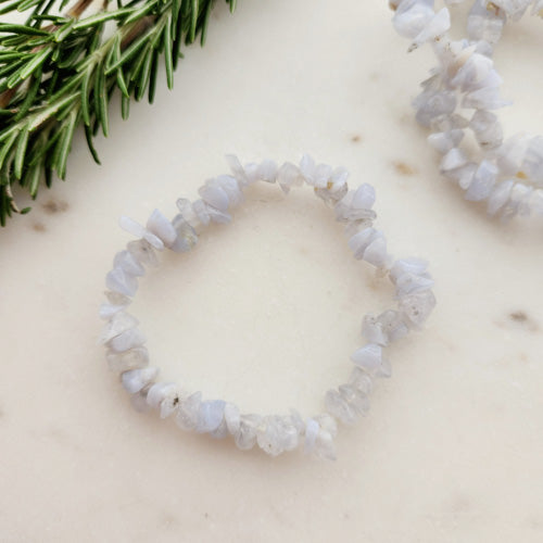 Blue Lace Agate Chip Bracelet (assorted)