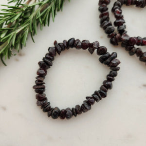 Garnet Chip Bracelet