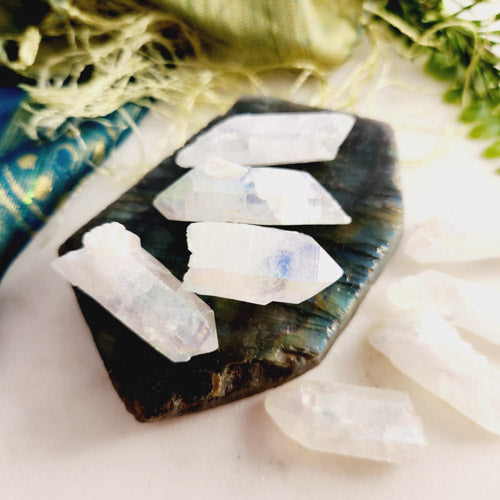 Angel Aura Electroplated Quartz Point (assorted. approx. 4-5.3x1-2cm)