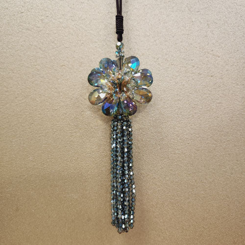 Crystal Flower Hanging (approx. 14 x 5.5cm)