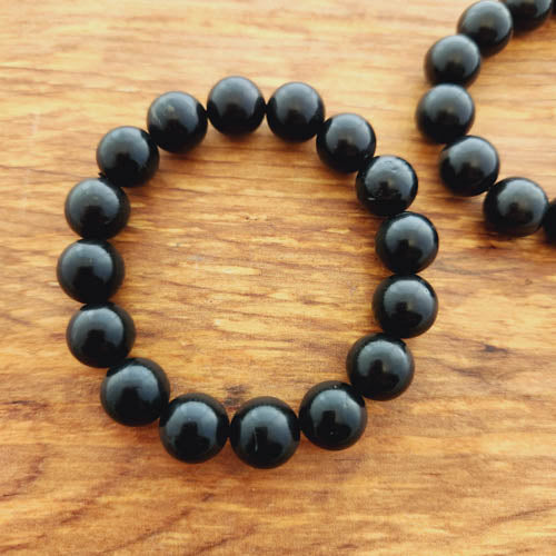 Shungite Bracelet (assorted. approx. 12mm round beads)