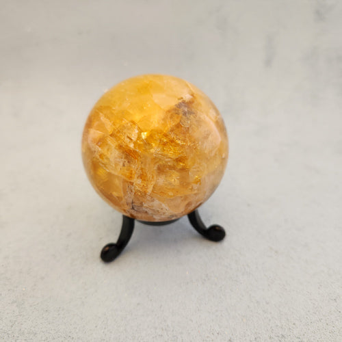 Golden Quartz Sphere (assorted. approx. 5.7-5.8cm diameter)