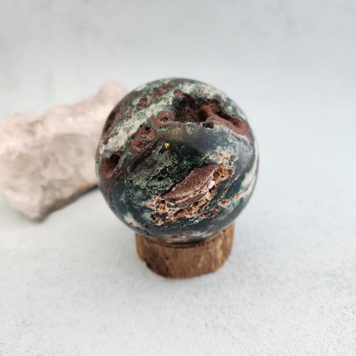 Bloodstone Jasper Sphere (approx. 6.5cm diameter)