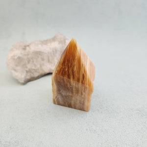 Chocolate Calcite Partially Polished Point 
