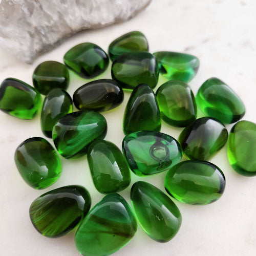 Green Obsidian Tumble (man-made & assorted)