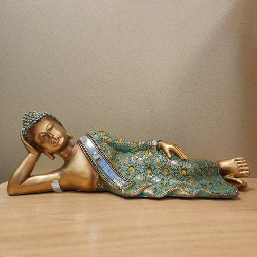 Resting Buddha Gold (approx. 38x11x12cm)