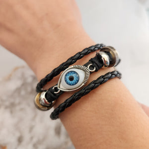 Blue Eye aka Evil Eye Multi Strand Bracelet
