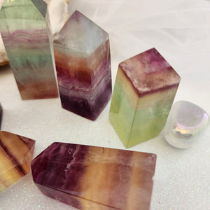 Rainbow Fluorite Candy Coloured Obelisk