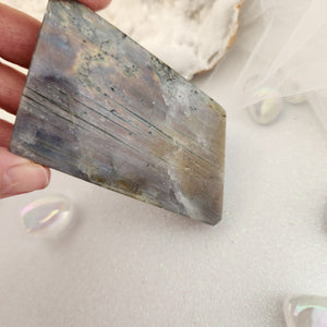 Labradorite Polished Free Form with Purple Hue