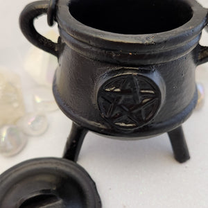 Pentagram Cast Iron Incense/Resin Cauldron