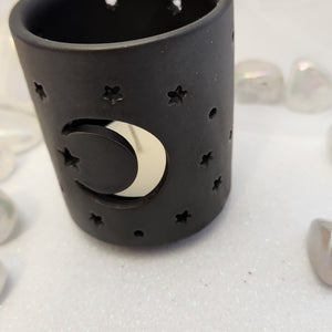 Black Mystical Moon Cut Out Tealight Holder