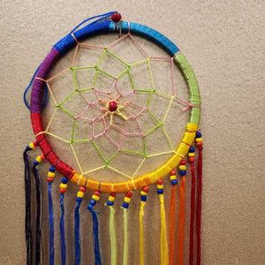 Multi Colour Dream Catcher with Tassels