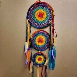 Colourful Crochet 3 Hoop Dream Catcher