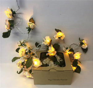 Cream Flower Fairy Lights (approx. 3m)