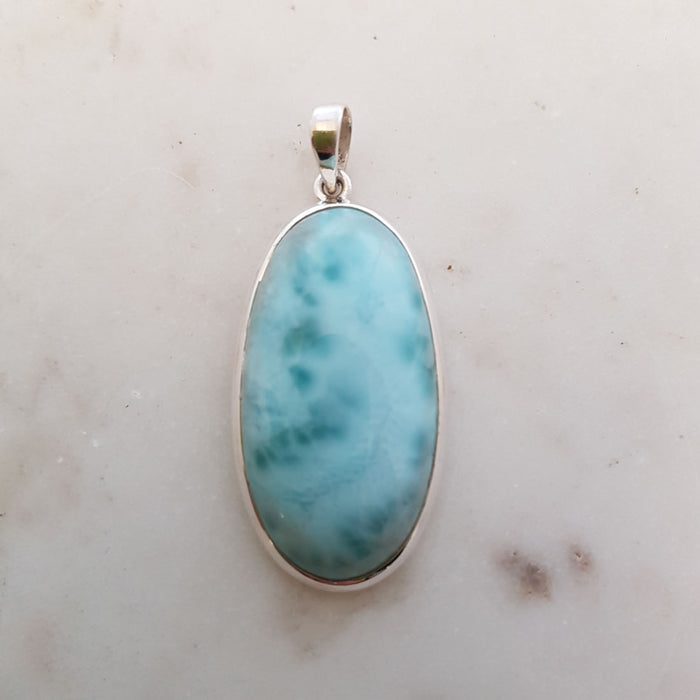 Larimar Pendant (sterling silver)