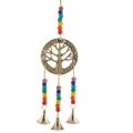 Tree of Life Hanging Bells with Chakra Beads (approx. 31x7.5cm)