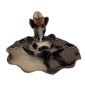 Tiered Lotus Pool Backflow Incense Burner