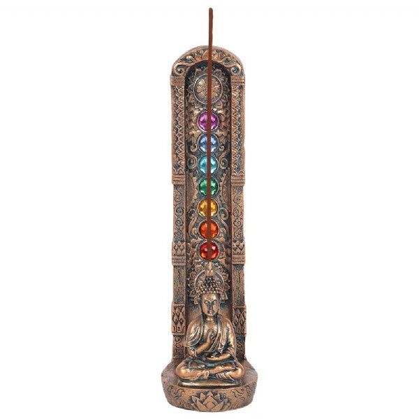Meditating Buddha Chakra Incense Holder (approx. 23.5x6.5x7cm)