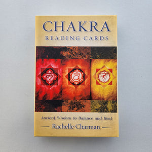 Chakra Reading Cards boxed set – front cover with oracle deck design