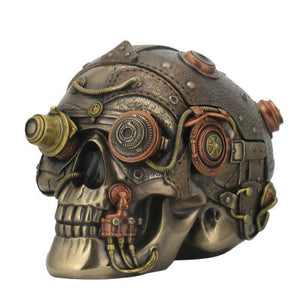 Steampunk Skull Trinket Box (approx. 12x11x16.5cm)