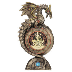Steampunk Dragon Clock (approx. 23x13x10.5cm)