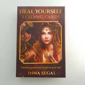 Heal Yourself Reading Cards boxed set – front cover with oracle deck design
