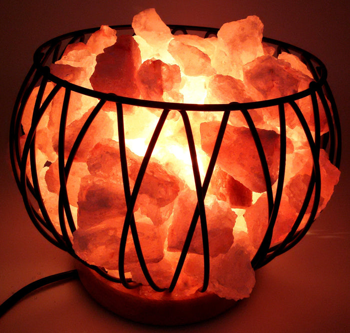 Himalayan Salt Brazier Lamp (assorted. approx. 16x16cm)
