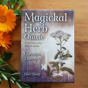 Magickal Herb Oracle Cards boxed set – front cover with oracle deck design