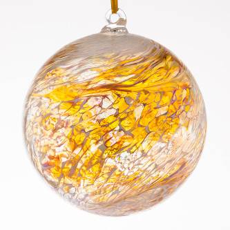 Pastel Gold Hand Crafted Friendship Ball (glass. approx. 15cm)