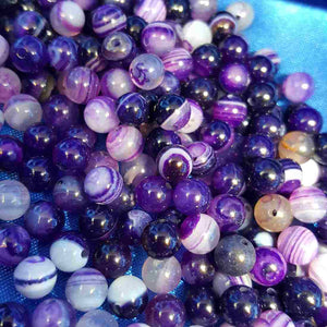 Agate Bead. (assorted & dyed approx. 6mm)