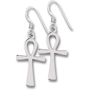 Ankh Earrings (sterling silver)