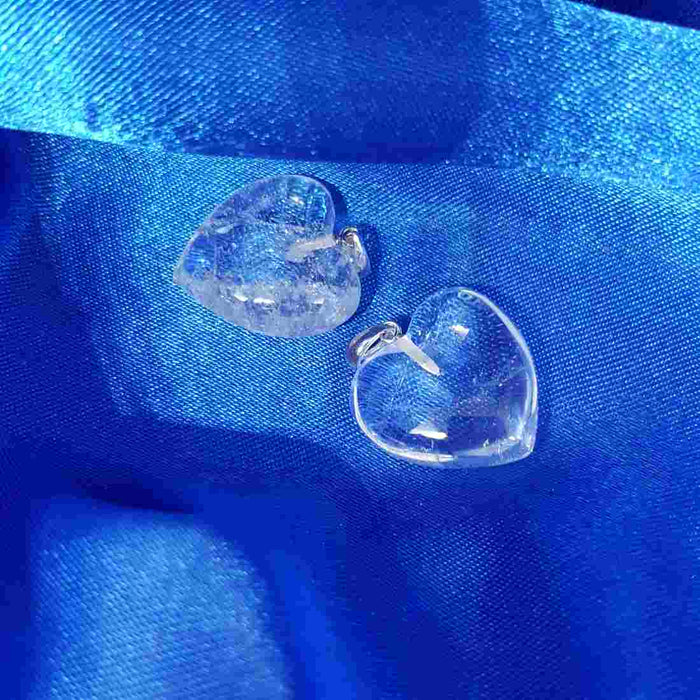 Clear Quartz Heart Pendant (20mm)
