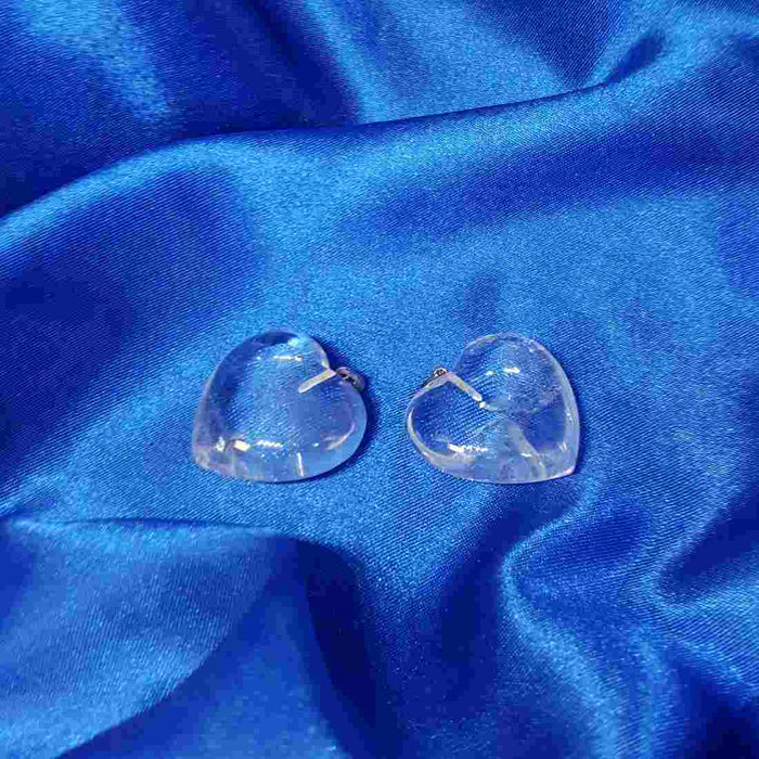 Clear Quartz Heart Pendant (30mm)